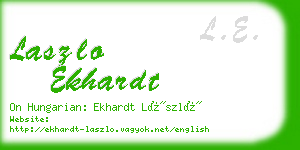 laszlo ekhardt business card